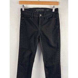 Calvin Klein Womens Black Skinny Jeans Size 4X30 Ultimate Fit Denim